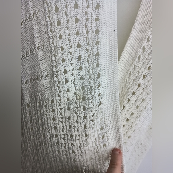 2/$30 WHITE HOUSE BLACK MARKET Boho Elegant Cream Knit Women's Sweater (#1,548) - Picture 5 of 10